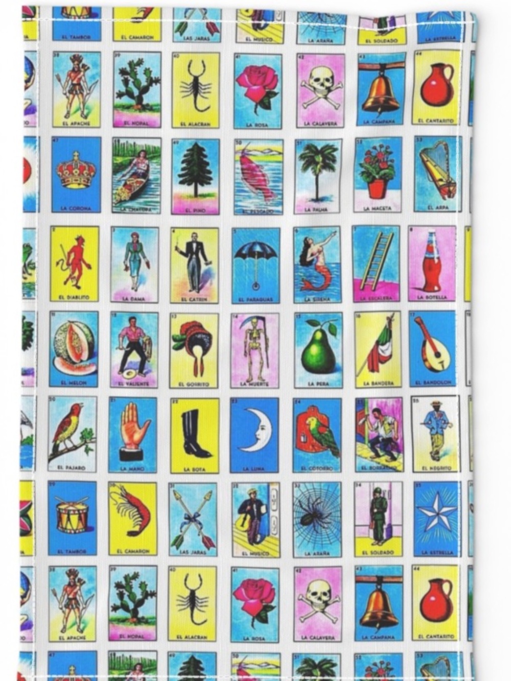 Mexican Bingo - Cotton Linen Tea Towel